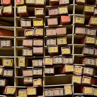 Antique Embroidered Initials Ribbon