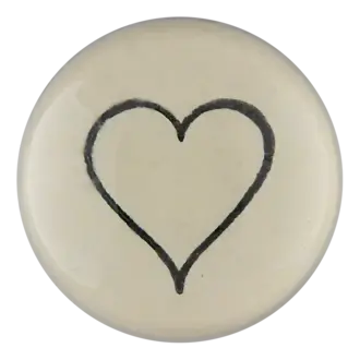 John Derian Line Heart Dome Paperweight John Derian Line Heart Dome Paperweight