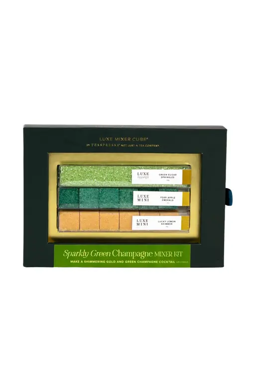 Sparkly Green Champagne Mixer Set