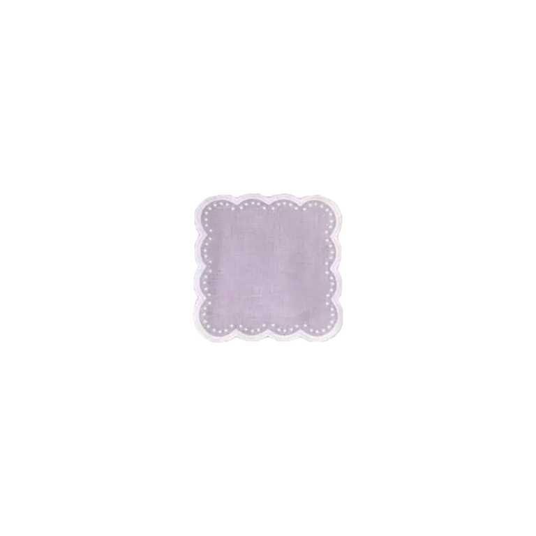 Lavender Scalloped Cocktail Napkin