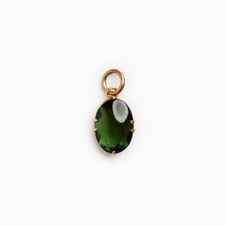 Fallen Aristocrat Glass Stone Dark Green Charm Fallen Aristocrat Glass Stone Dark Green Charm