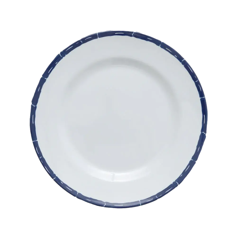 Navy Bamboo Melamine Dinner Plate