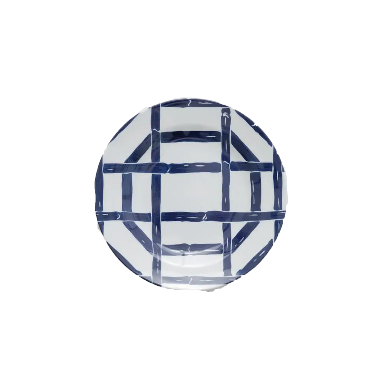 Navy Bamboo Melamine Appetizer Plate