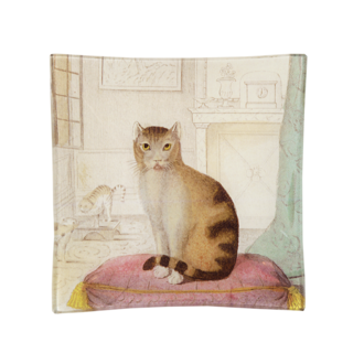 John Derian Calm Cat Un Vide Poche 6” Square
