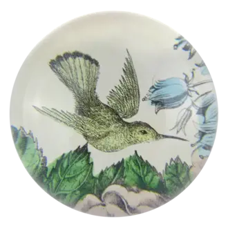 John Derian Sepia Hummingbird Dome Paperweight