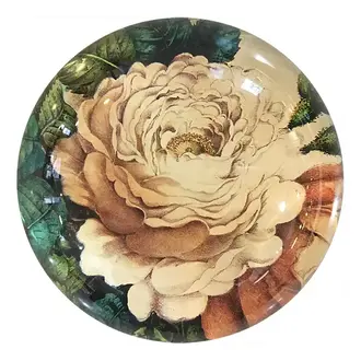 John Derian Sepia Rose Dome Paperweight