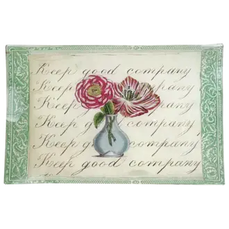 John Derian Keep Good Company Letter Tray John Derian Keep Good Company Letter Tray