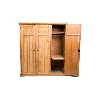 Large Pine Wood Locker, Circa 1950, Lyon FR.