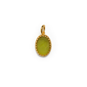 Fallen Aristocrat Olive Oval Cameo Charm