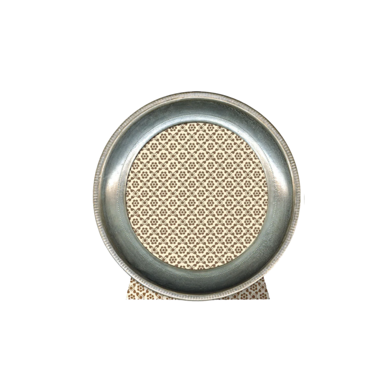 5" Round Silver Leaf Frame