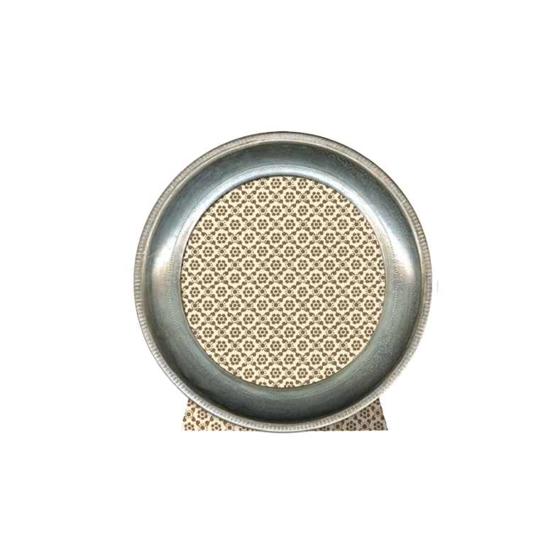 5" Round Silver Leaf Frame