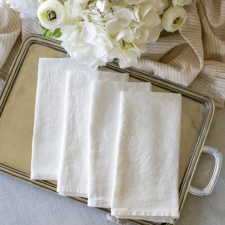 White Washed Linen Napkin