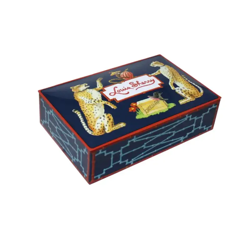 Louis Sherry Truffle Tin 12-Pc HH Cheetah