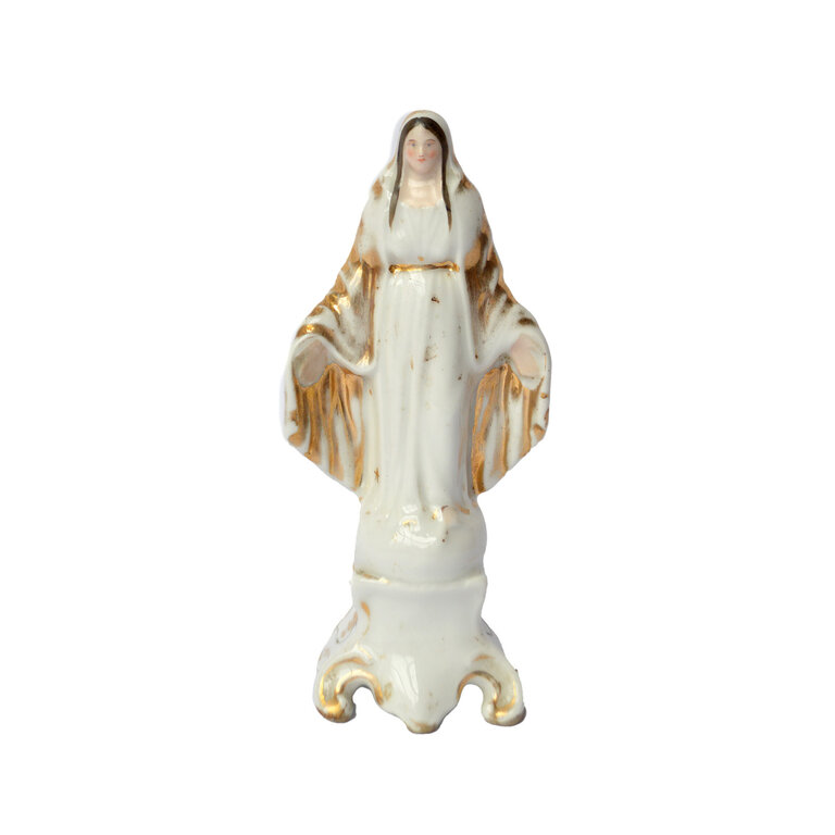 Antique Vieux Paris Porcelain Figure, Madonna #04
