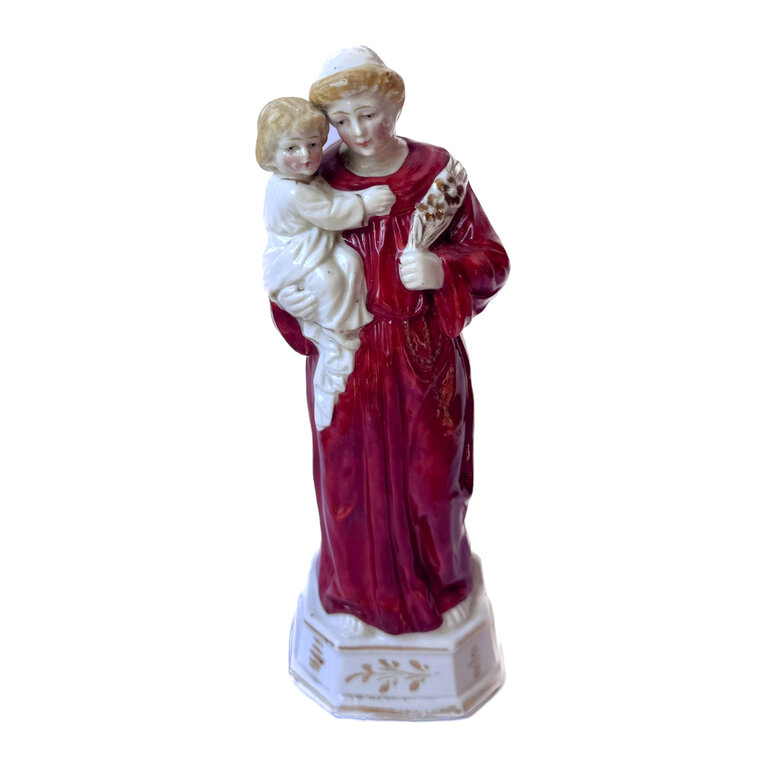 Red Robe Religious Figure with Child #06