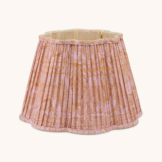 Diya Scalloped Cotton Alilya Lilac Lampshade