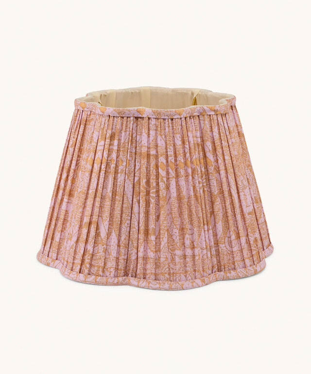 Diya Scalloped Cotton Alilya Lilac  Lampshade