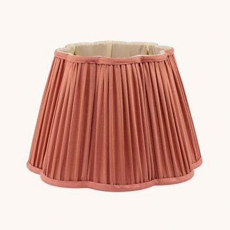 Diya Scalloped Silk Bronze Lampshade