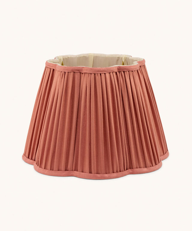 Diya Scalloped Silk Bronze 11.8" Lampshade