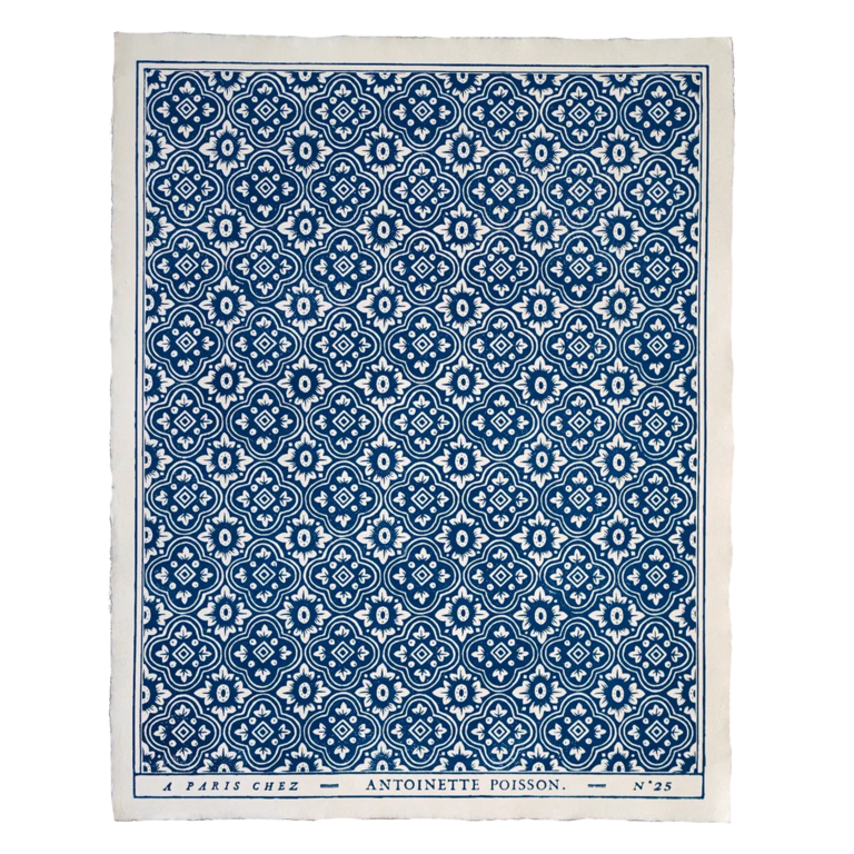 Antoinette Poisson 25D Renaissance Blue Domino Paper