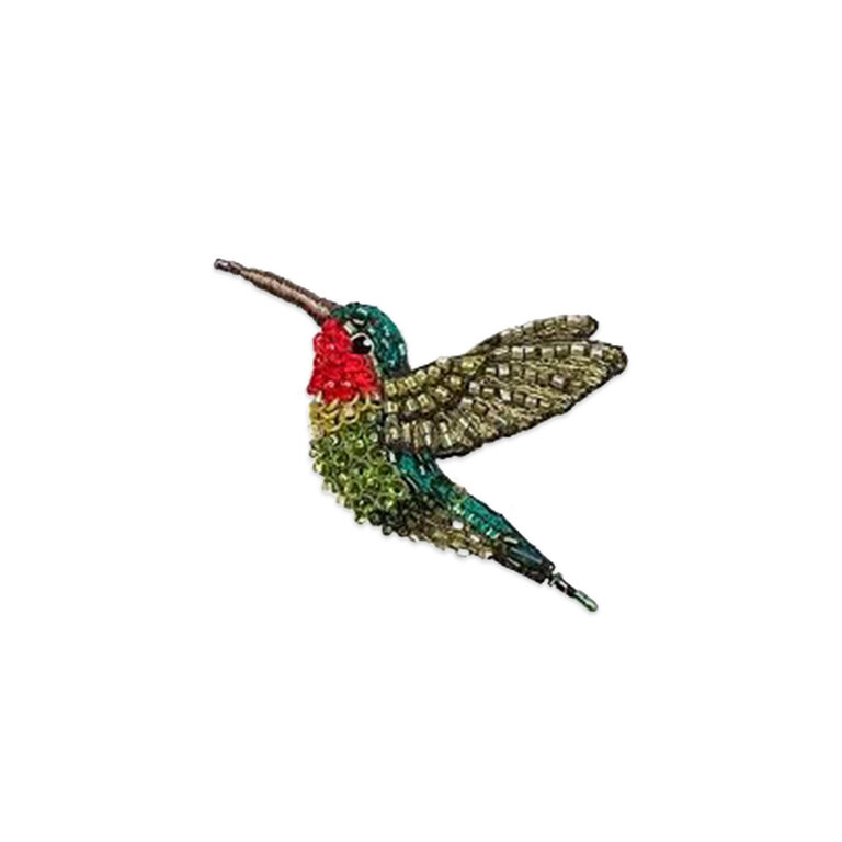 Brooch- Ruby Throated Hummingbird