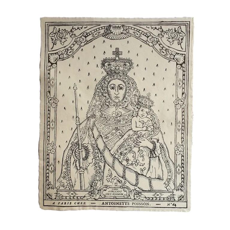 Antoinette Poisson 64B Madonna & Child Domino Paper