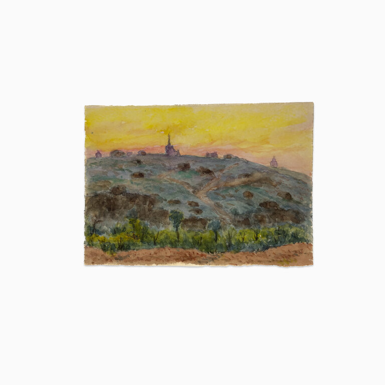 Large Painting Watercolors and Sketches from France 4" x 5.25"