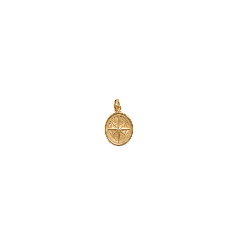 Fallen Aristocrat Compass Charm, 18k