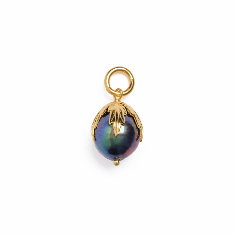 Fallen Aristocrat Blue Thistle Pearl Charm