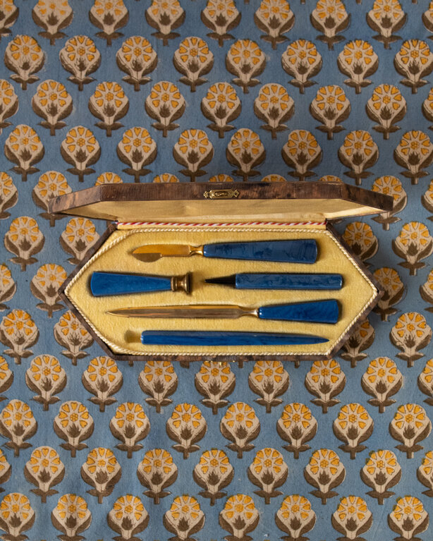 Antique French Writing Set in Original Fitted Coffret