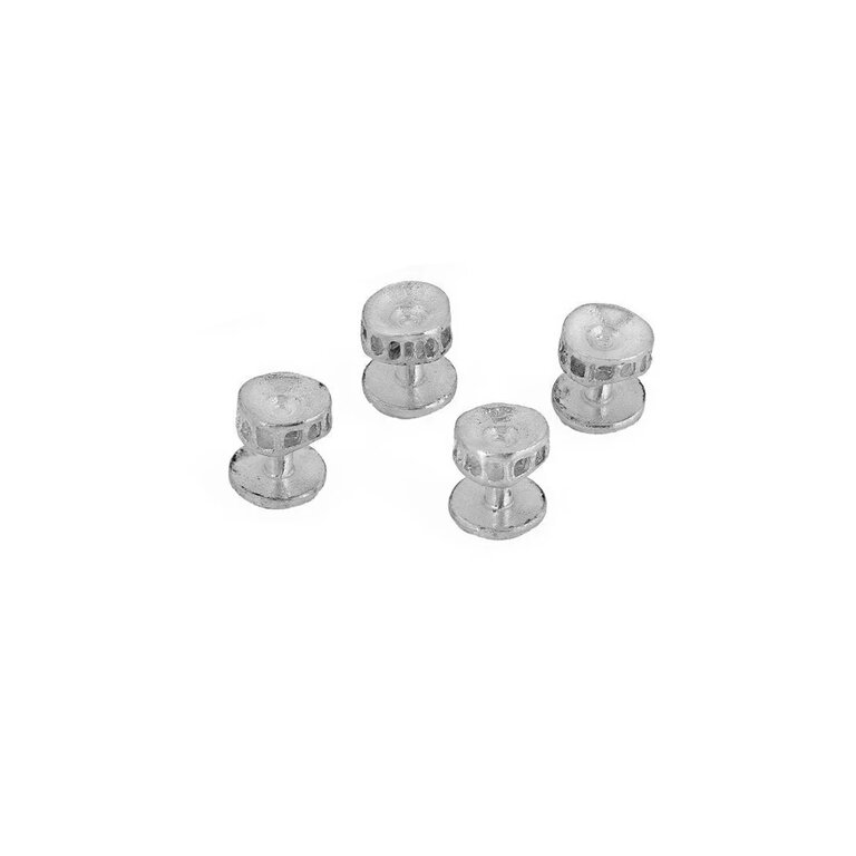 GoGo Sterling Silver Shark Vertebrae Shirt Studs, Set of Four