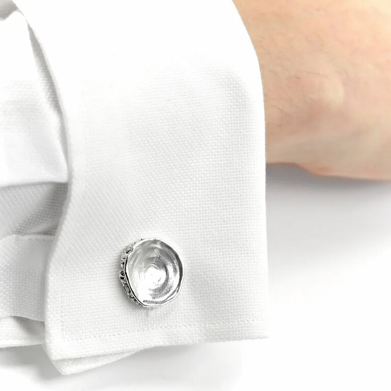 GoGo Sterling Silver Shark Vertebrae Cufflinks