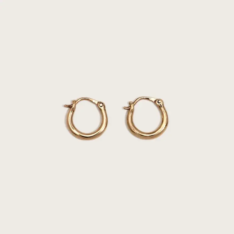 Selina King Wyatt Mini Hoops 14K Yellow Gold