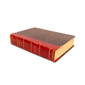 1800s Red Leather Bound Book