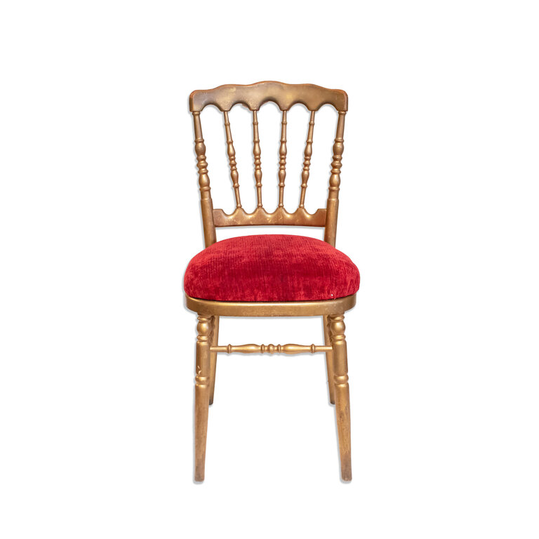 Theatrical Red Velvet Chair, 19th Century