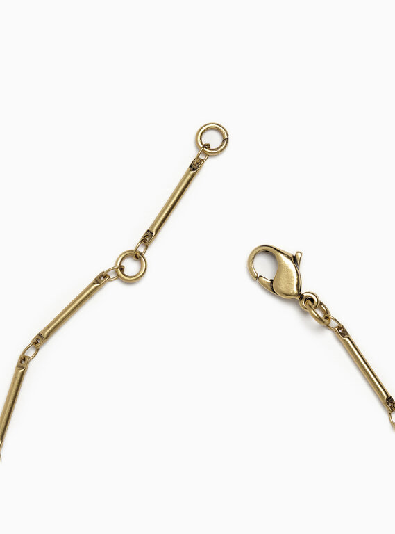 Fallen Aristocrat Stick Chain Bracelet, Antiqued Gold