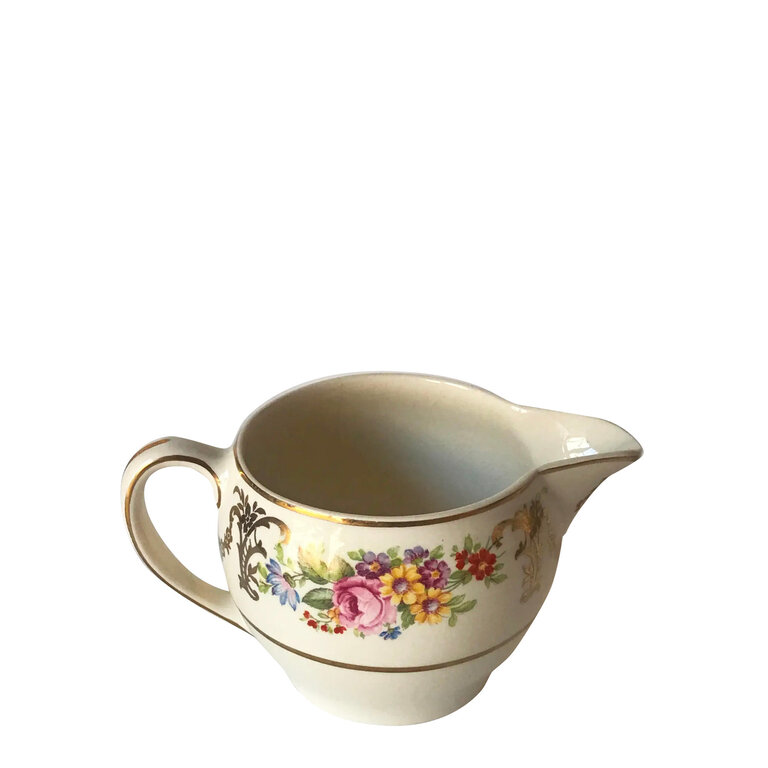 Florals with gold Creamer