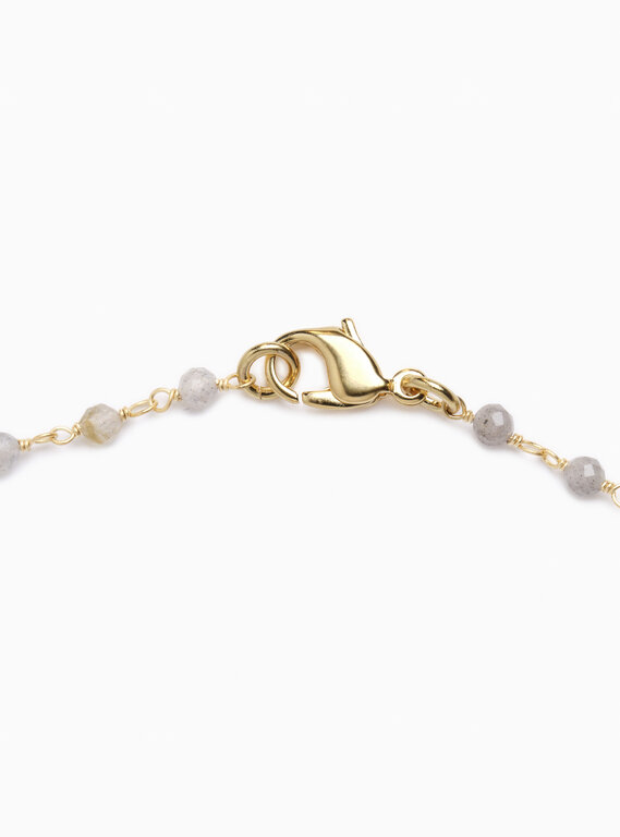 Fallen Aristocrat Labradorite Beaded Chain Necklace