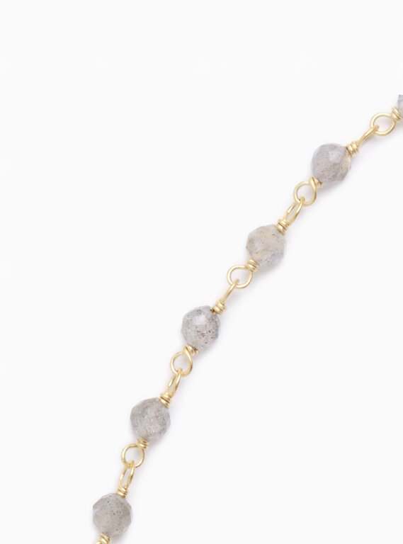 Fallen Aristocrat Labradorite Beaded Chain Necklace