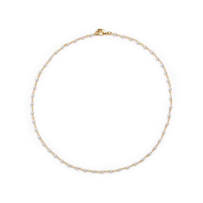 Fallen Aristocrat Pearl Beaded Chain Necklace
