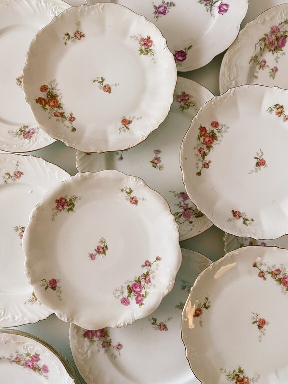 Elite France Rose & Gold Dinner Plate