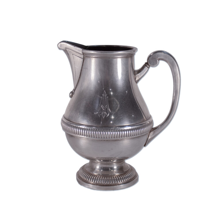 4 Piece Monogrammed Silver Coffee Service