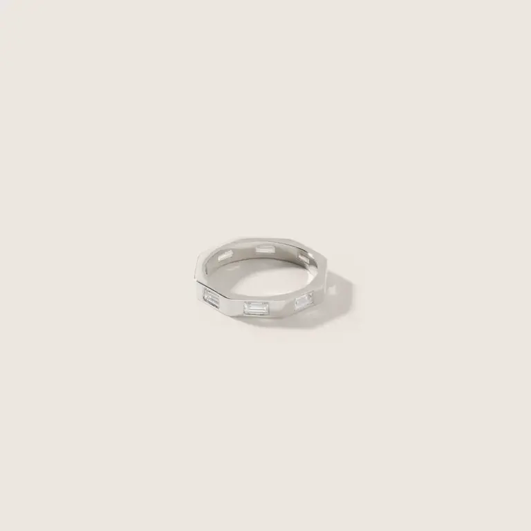 Celeste 14k White Diamond Ring