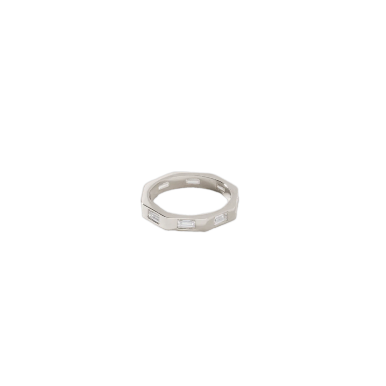 Celeste 14k White Diamond Ring