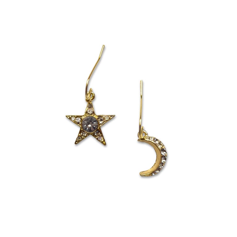 Fallen Aristocrat Moon & Star Earring