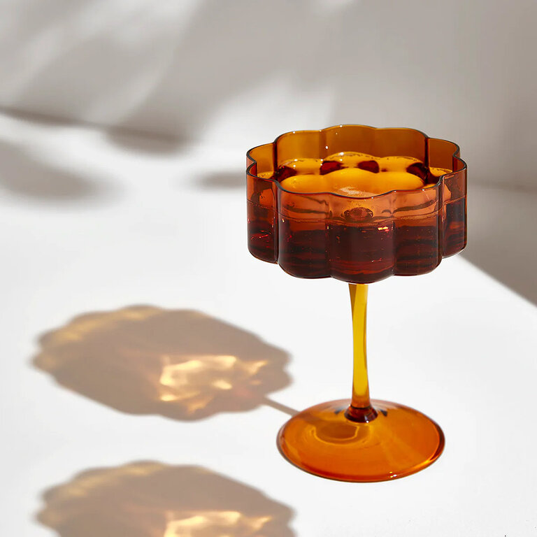 Amber Waves Coupe Glass