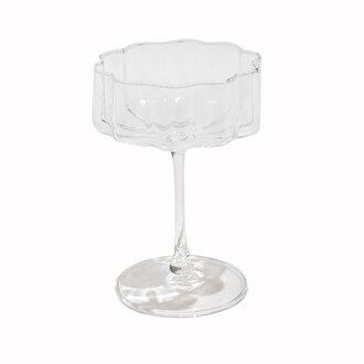 Clear Waves Coupe Glass
