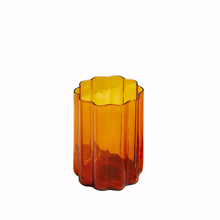 Amber Tumbler Waves Glass