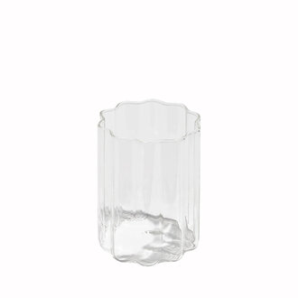 Clear Tumbler Waves Glass