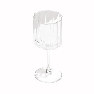 Clear Waves Wine Glass